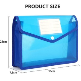 6 Stück Wasserdicht Dokumentenmappe A4, Kunststoff Umschlag Mappe Sichttasche Dokumenten Dokumententasche A4 Kunststoff Umschlag Mappe für Reise Büro Dokument Speicherung Schule