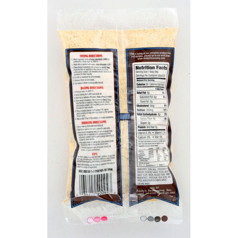 Andy's Yellow Fish Breading 10.0 OZ(Pack of 6) Y