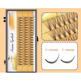 DIY Eyelash Extensions,60pcs Cluster Lashes - D Curl 0.07, 13mm - Soft Individual Lashes, False Eyelashes for a Natural, Fluffy Look (13mm)