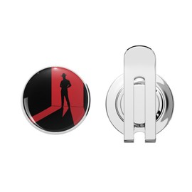 BKR Graphics Skull and Crossbones (Distressed Design) Golf Hat Clip with Magnetic Ball Marker