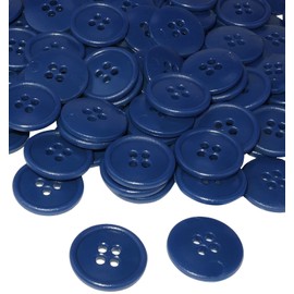 AERZETIX - C56521-100 Round Sewing Buttons Diameter 20 x 3 mm with 4 Holes - Colour Dark Blue 32L L32 - Made of Plastic - Opening 3 mm - Haberdashery Sewing Accessories Clothing Fashion Knitwear