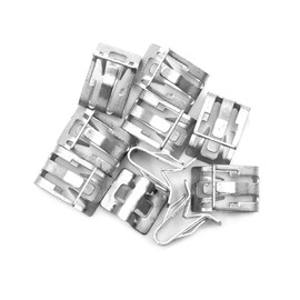 A ABSOPRO Car Mounting Clip Dashboard Trim Clip Metal Silver (Set of 10)