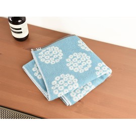 Kosugizen Onnela pieni 1 Piece Mini Bath Towel Yippie Blue 50 x 100 cm Reversible Compact AMON-5603-1BL