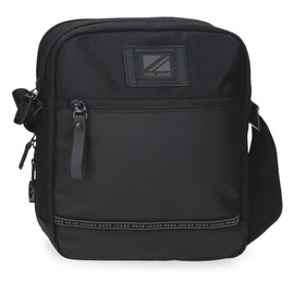 Pepe Jeans Stratford Shoulder Bag Laptop Black 22x27x8cm Polyester by Joumma Bags, Black/White, One Size, Portatablet Shoulder Bag