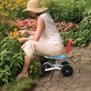 Garden Cart Rolling Garden Work Seat with Wheels Outdoor Lawn