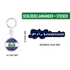 daged El Salvador Key Ring 3D Effect + Sticker -