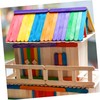 DOITOOL 50pcs Jumbo Popsicle Sticks for Crafts Colorful Crafting Sticks