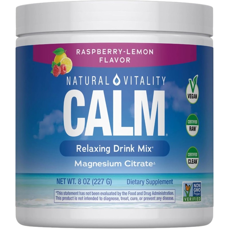 Natural VitalityPolvo de magnesio CALM sabor frambuesa y limón 8