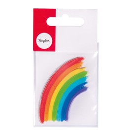 Rayher 31620990 Rainbow Wax Motif, 4.5 x 6.5 cm, 1 Piece, for Decorating Candles (Confirmation, Christening, Wedding, etc.)