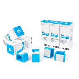 Glistco Simple Feet 2 - Universal Stand for Electronic Equipment, Gaming Consoles and Accessories (5-Pack, Glistco Blue)