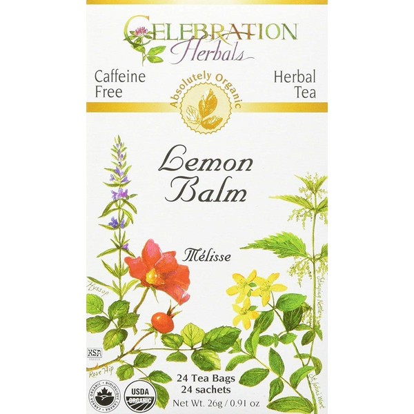 Celebration Herbals Organic Lemon Balm Herb Tea 24 bags