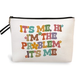 jepuyaya It's Me Hi I'm The Problem It's Me Cosmetic Bag for Women Music Makeup Bag Fans Gift, Singer Makeup Bag Music Lover Merch, Travel Makeup Bag6JM239