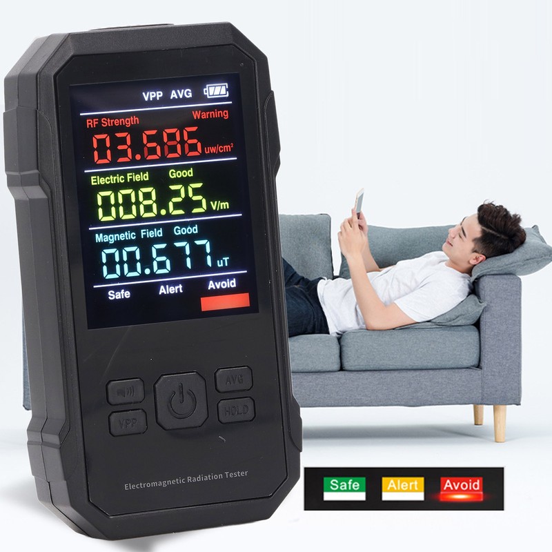 Electromagnetic Radiation Tester with Battery Handheld Digital High Frequency Radiation