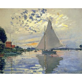 Claude Monet – Sailboat at Le Petit Gennevilliers 1874