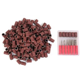 Sanding Bands for Nail Machines, Bulk 600 Pieces (Coarse/Fine/Fine), Case Included, 6 Nail-Drills, Nail Off