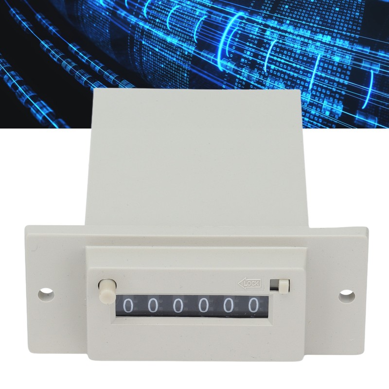Electromagnetic Counter 0‑999999 6 Digit Industrial Pulse Totalizer for Machine