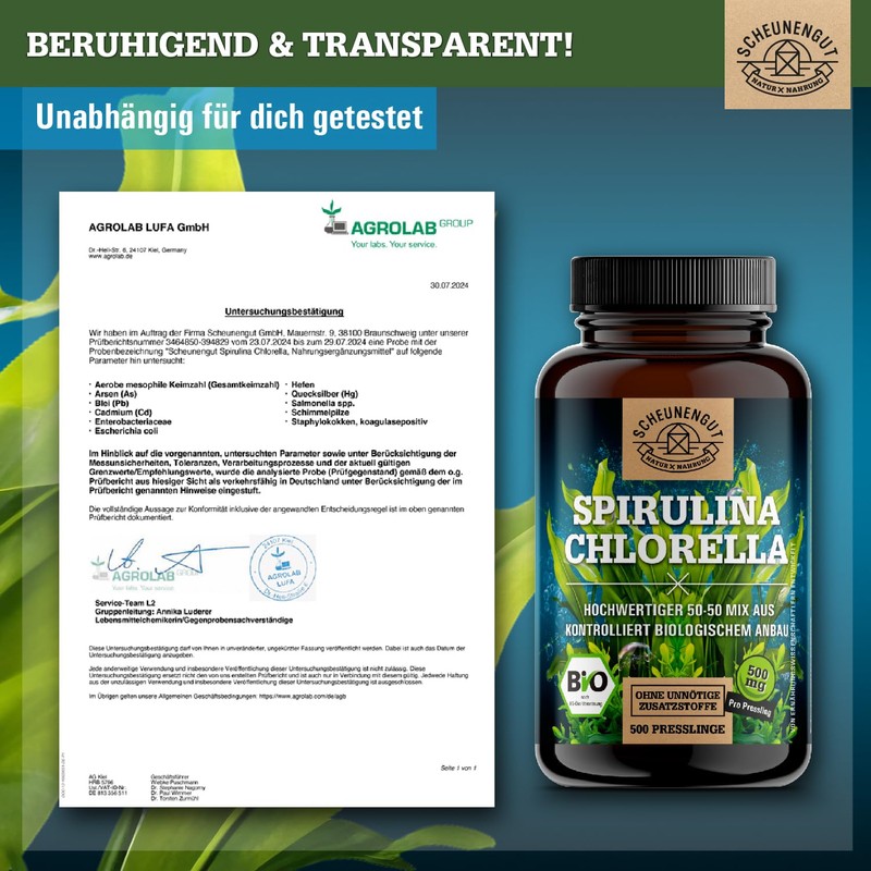 Organic Spirulina Chlorella Pellets