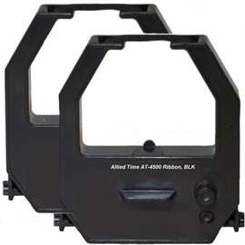 Ribbons for Allied Time AT-4500 Time Clock, 2-Pack, Black Color