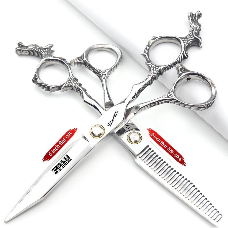 Silver 440c High Hardness Sharp Professional Hairdressing Scissors 6 Inch