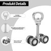 BIAXJUNY 4 Wheel Trolley Assembly Rollers, Silent Strut Trolley, Solid