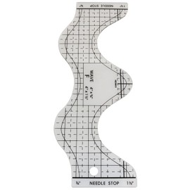 Wave Ruler yyangz Clear Acrylic Wave Edge Quilting Ruler Template for Sewing, Wave Edge Waves Ruler