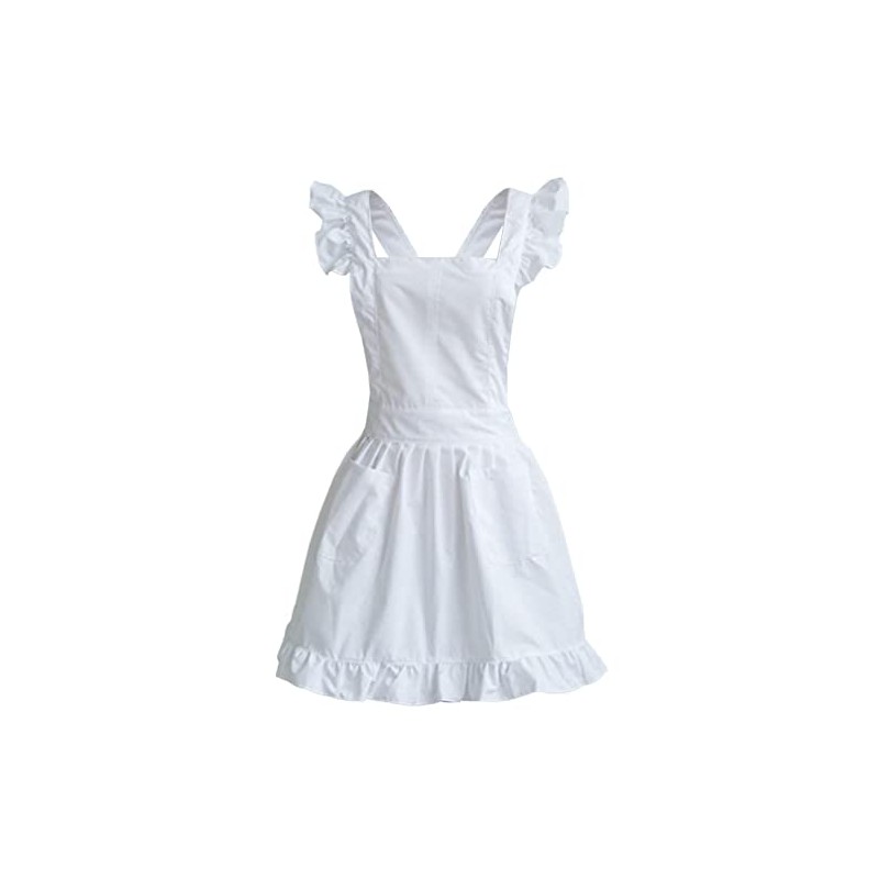 LilMents Petite Maid Ruffle Retro Apron Kitchen Cooking Cleaning Fancy