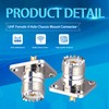 2pcs SO239 UHF Female 4 Hole Connector, PL259 Chassis Mount