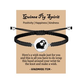 MAOFAED Guinea Pig Gift Guinea Spirit Happiness Positivity Kindness Inspirational Gift Guinea Pig Bracelet for Her Him (Guinea Pig Spirit)