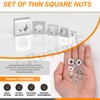Rustark 90Pcs M3 M4 M5 M6 M8 Square Nuts Assortment