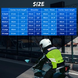 HONTIUS Motorcycle Vest Police Traffic Ride Safer Travel Safety Reflective Biker Vest for Men Women with Pockets Green XL