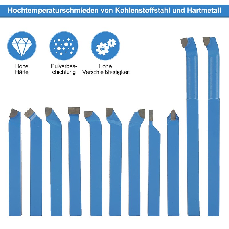 Cocoarm Turning Chisel Set 11 Pieces Lathe Tool 8 ×