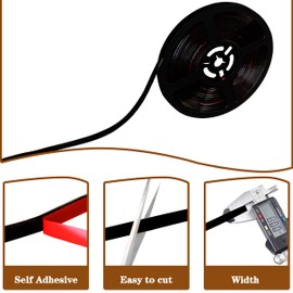 Soyizom Decorative Building Products — Wall Decor Strip Tile Gaps—Waterproof Art Edge Banding for Bathroom/Kitchen/Toilet(Black,8mm W x 600mm Long)