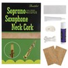 Danchet Saxophone Accessories,Soprano Sax Cork Replacement Kit,2 pcs Saxophone Cork,