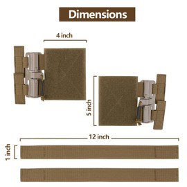 KRYDEX GEAR Tactical Vest Molle Quick Release Set, Quick Disconnect Cummerbund Adapters for JPC CPC NCP XPC 420 Vest (Coyote Brown)