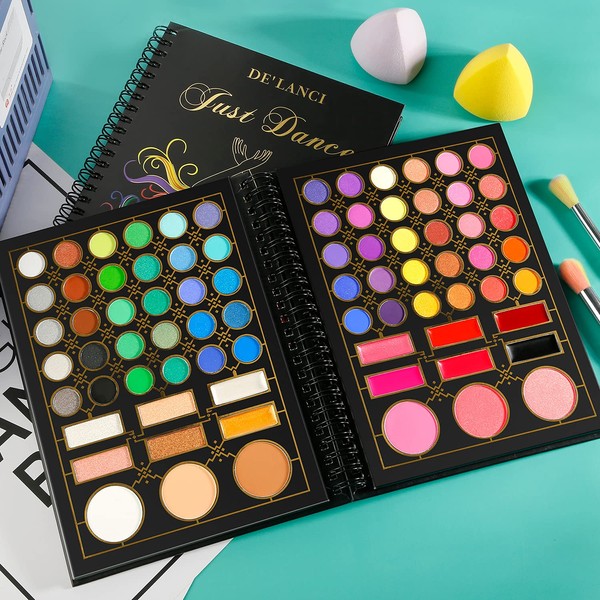 Makeup Palette for Teens, DE’LANCI Pro Makeup Pallet Gift Set for Teen Girls and Women,Beginners, 78 All in One Make up Eyeshadow Kit,Full Makeup Starter Kit for Young Teens Beginners or Pros