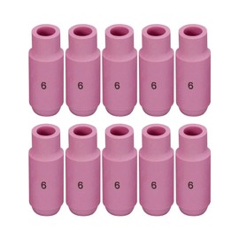 RIVERWELD TIG 10pcs Alumina Nozzle Ceramic Shield Cup for 10N48 6# DB PTA SR WP 17 18 26 Welding Torch