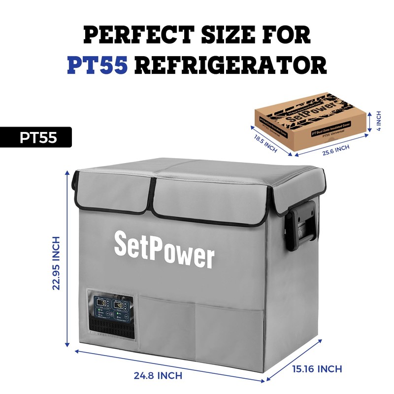 Setpower 55L Insulated Protective Cover for PT55 Car Fridge,12 Volt