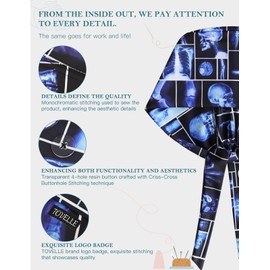 X-Ray Printed Scrub Caps for Men and Women with Buttons, Adjustable Static-Resistant Medical Hats, Classic and Breathable Surgical Caps with Sweatband for Long Hours, X-ray, One Size