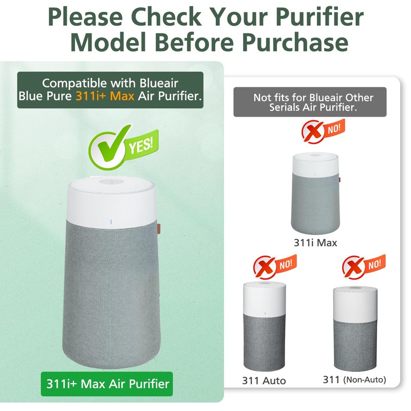 isinlive 2 Pack 311i+ Max Replacement Filter Compatible with Blueair