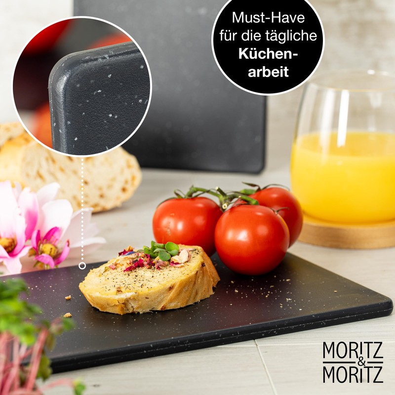 Moritz & Moritz 2-Piece Plastic Chopping Board Set in Granite