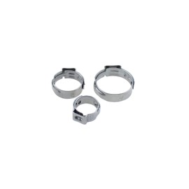 LPEX Cinch Clamp RLECS 30PCS 1/2 Inch (17.5mm) Silver Stainless Steel Cinch Crimp Rings Pinch Clamps for PEX Tubing Pipe Fitting Connections