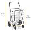 Whitmor Extra Large Utility Foldable Shopping Cart with Wheels, 100