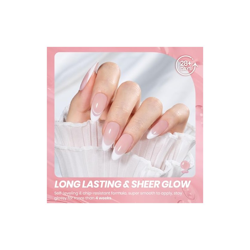 Beetles Neutral Gel Nail Polish 15ml Jelly Nude Pink Gel