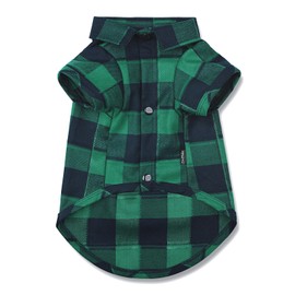 Ctilfelix Dog Shirt Plaid Puppy Clothes for Small Medium Large Dogs Cats Boy Girl Kitten Soft Pet T-Shirt Breathable Tee Outfit Adorable Grid Apparel Thanksgiving [Green#1; XL]