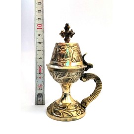 Christian Byzantine Orthodox Greek Censer Incense Burner Liturgy (8599b)