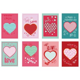 Operitacx 8st Herzförmige Grußkarte Nachrichtenkarten Valentinstag Vatertagskarte Segenskarten Party-nachricht-karte Einladungskarte Zum Vatertag Thanksgiving-grußkarte Etiketten Papier Rot