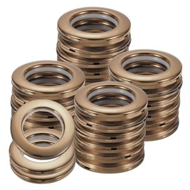 Sourcing Map 50pcs Grommets, 1-5/7"(42 mm) ID Window Curtain Panels Eyelet Rings Low-Noise Sliding Roman Hardware Clip Rings for Bathroom Bedroom Rod, Grey