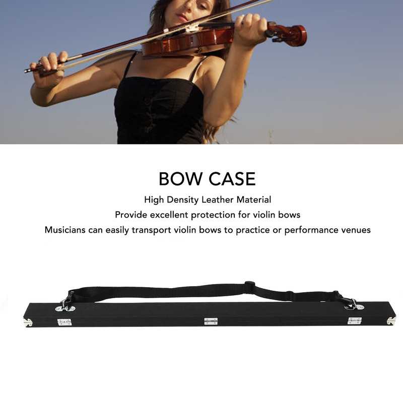 Violin Bow Case Anti Collision Soft Lining Leather Violin Bow