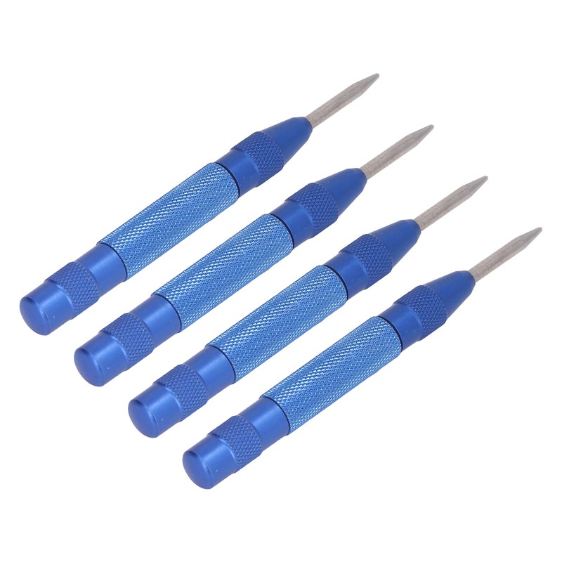 4Pcs Center Punch Automatic High Speed Steel 5in Tool Set