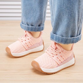 BMCiTYBM Baby Walking Sneakers Boys Girls Shoes Breathable Non Slip 6 9 12 18 24 Months Pink Size 6-12 Months Infant
